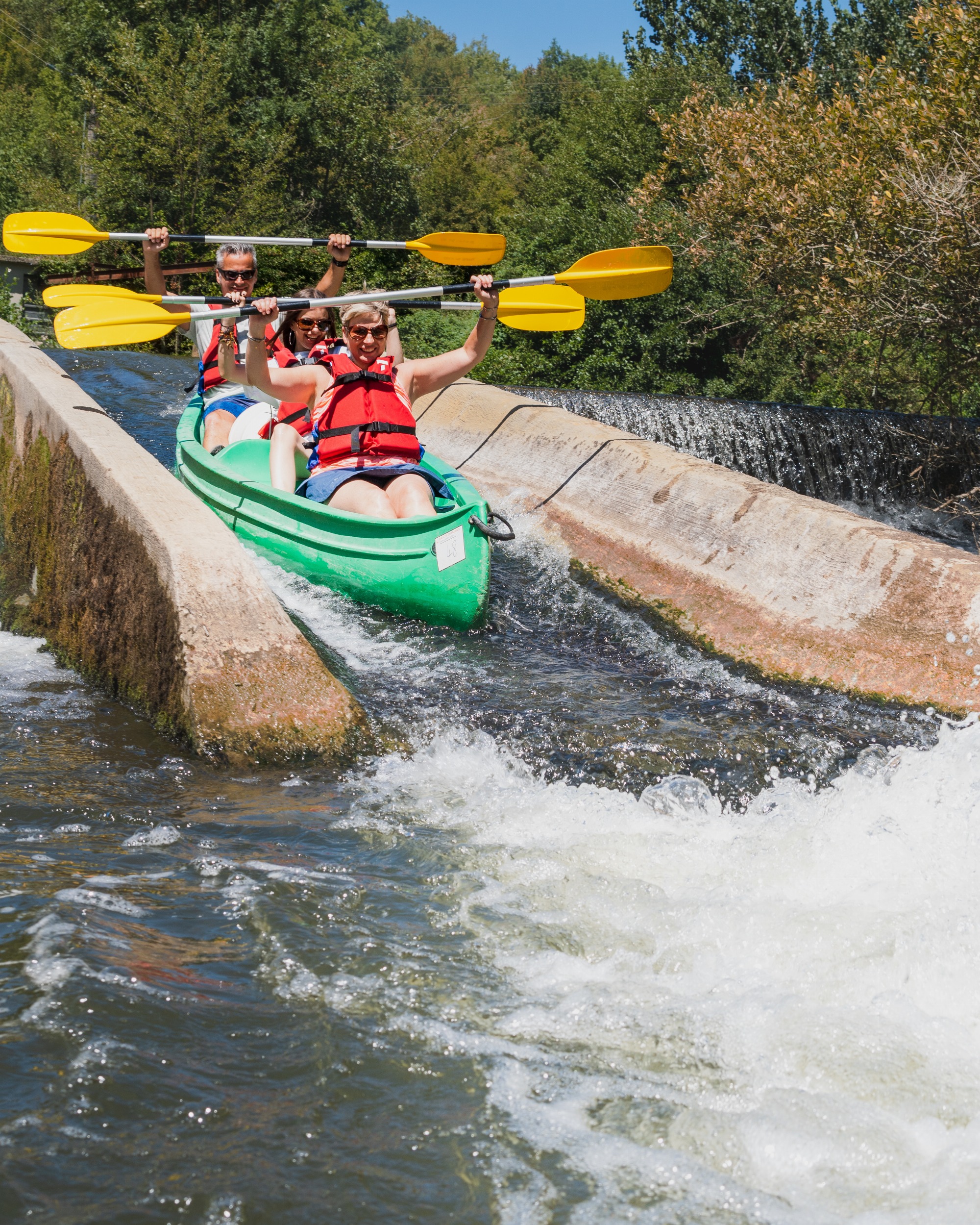 Glissière en canoë