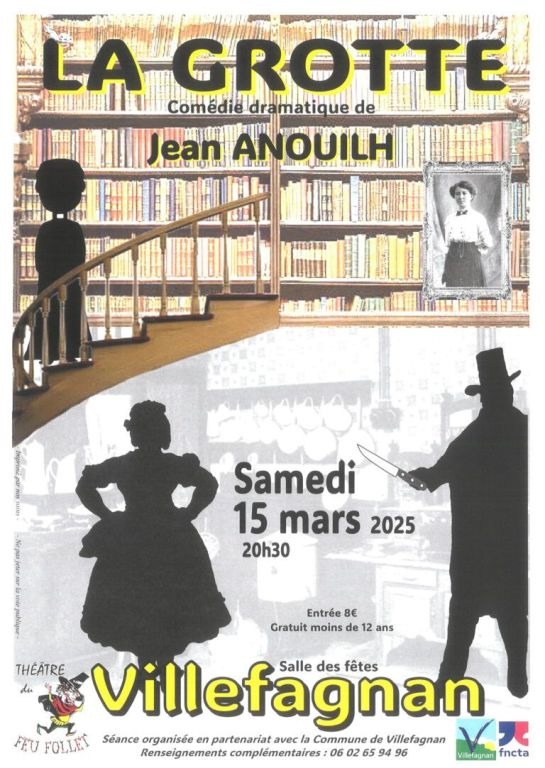 Théâtre du Feu Follet : Comédie dramatique et policière / La Grotte de Jean Anouilh_Villefagnan