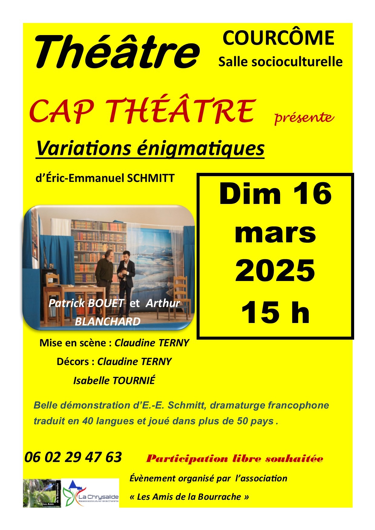 Théâtre : « Variations énigmatiques